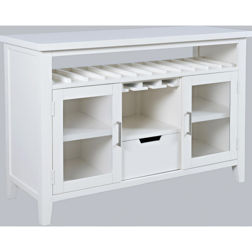 Urban Icon 48" Buffet Server with Wine & Stemware Rack in White